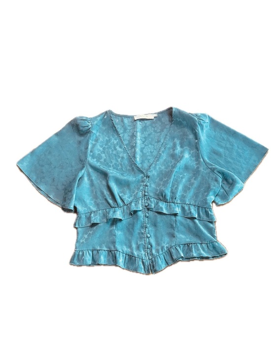 Astr Tops - Astr The Label Cropped Blouse Blue Size Large